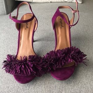 Plum tassel heels size 8.5